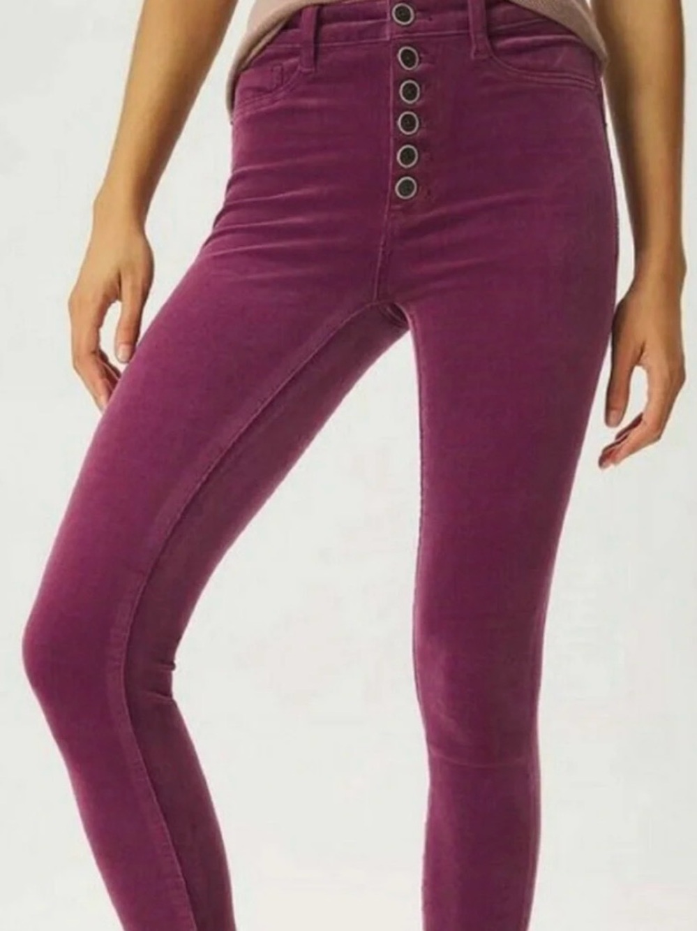 Pilcro Plum Corduroy, Button-up Pants - Picture 5 of 11